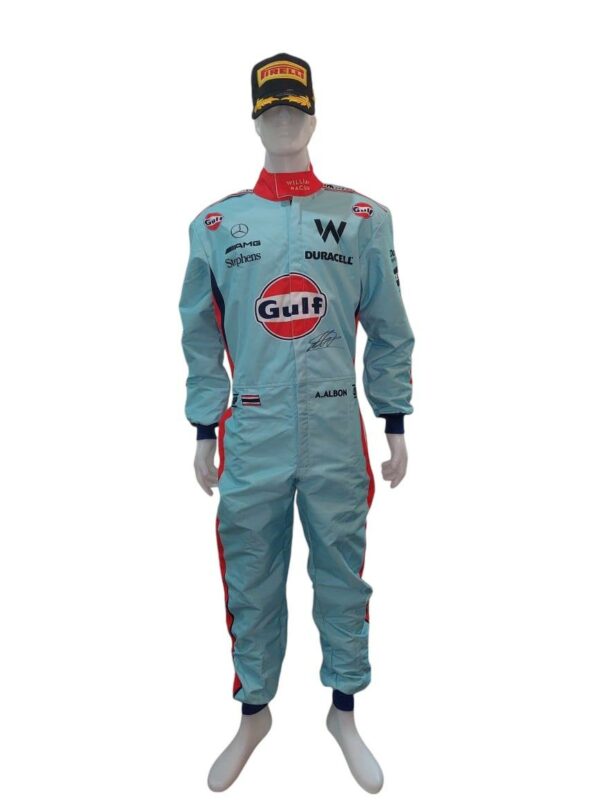 alex albon personally signed williams formula 1 replica race suit