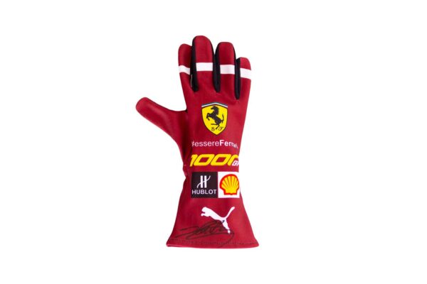 charles leclerc personally signed ferrari formula 1 glove