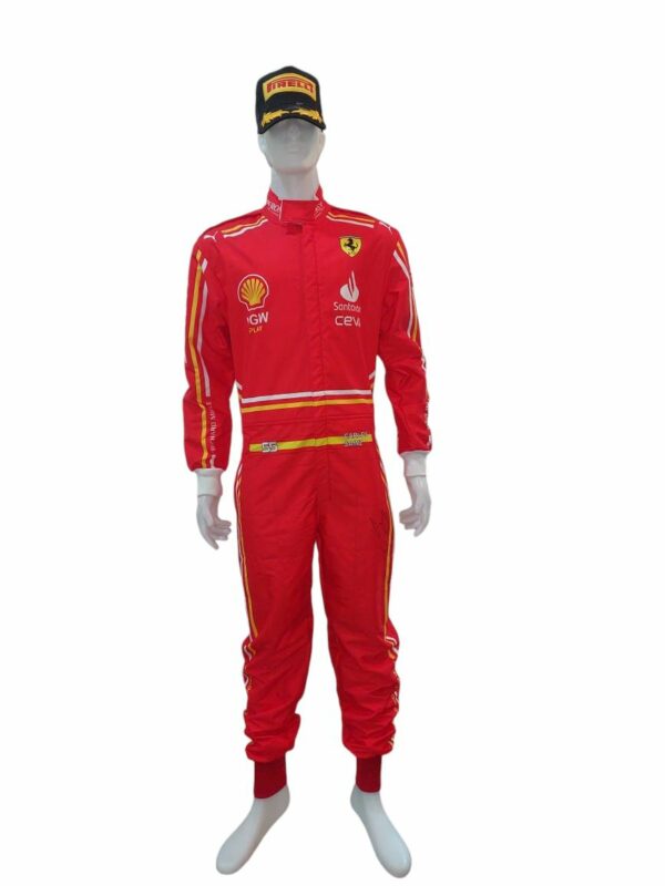 carlos sainz jr personally signed ferrari f1 replica race suit