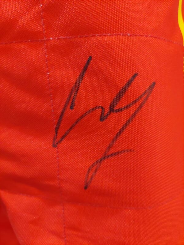 carlos sainz personally signed f1 ferrari replica race suit.