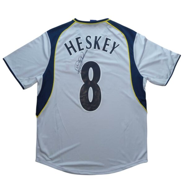 emile heskey personally signed liverpool away retro shirt