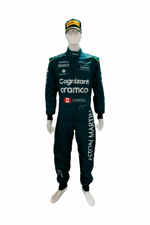 lance stroll personally signed aston martin f1 replica race suit