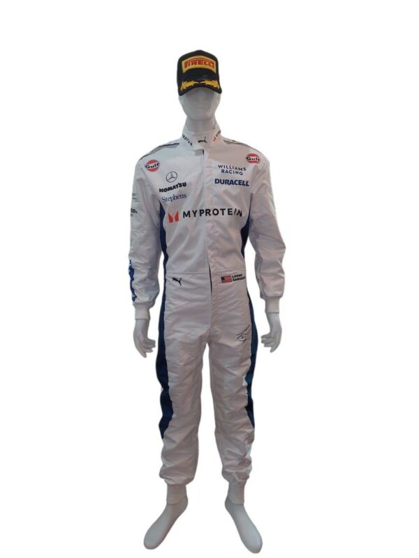 logan sargeant personally signed williams 2024 f1 replica race suit