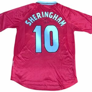 teddy sheringham personally signed manchester united 99 jersey