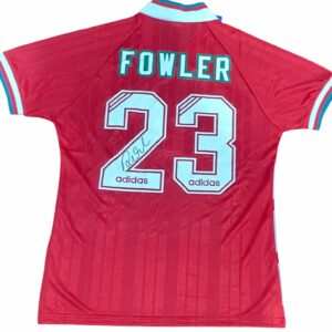 robbie fowler personally signed liverpool 23 home jersey