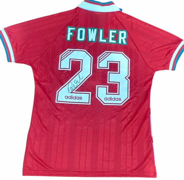 robbie fowler personally signed liverpool 23 home jersey