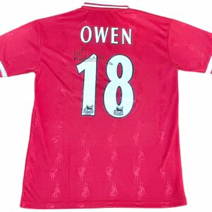 michael owen personally signed liverpool home 18 jersey