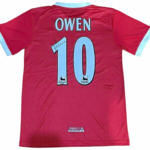 michael owen personally signed liverpool retro home jersey