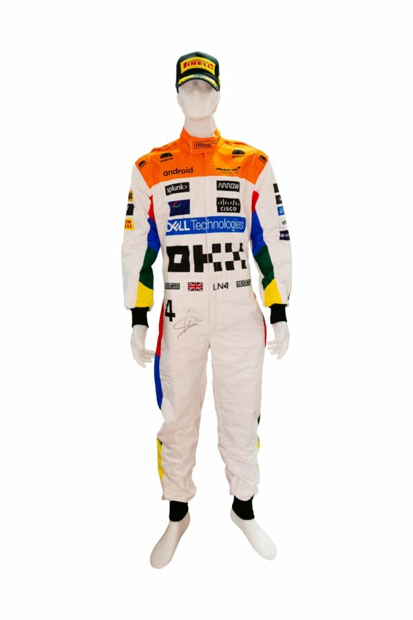 lando norris personally signed f1 mclaren race suit replica