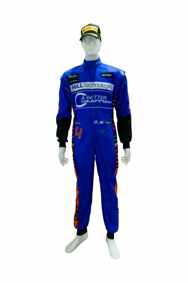 lando norris personally signed 2022 mclaren formula 1 replica race suit