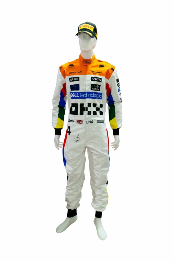 lando norris personally signed mclaren f1 silverstone replica race suit