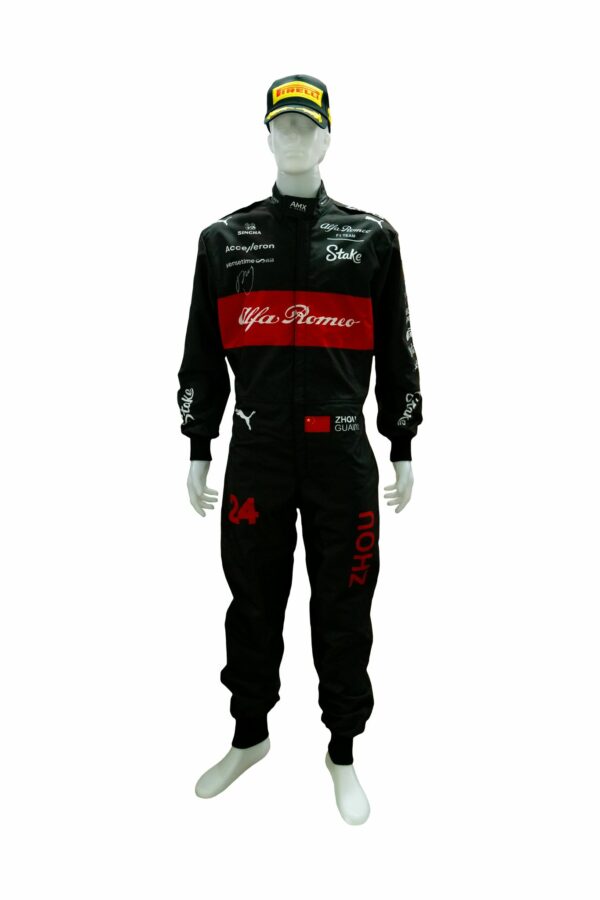 zhou guanyu personally signed alfa romeo formula 1 replica race suit