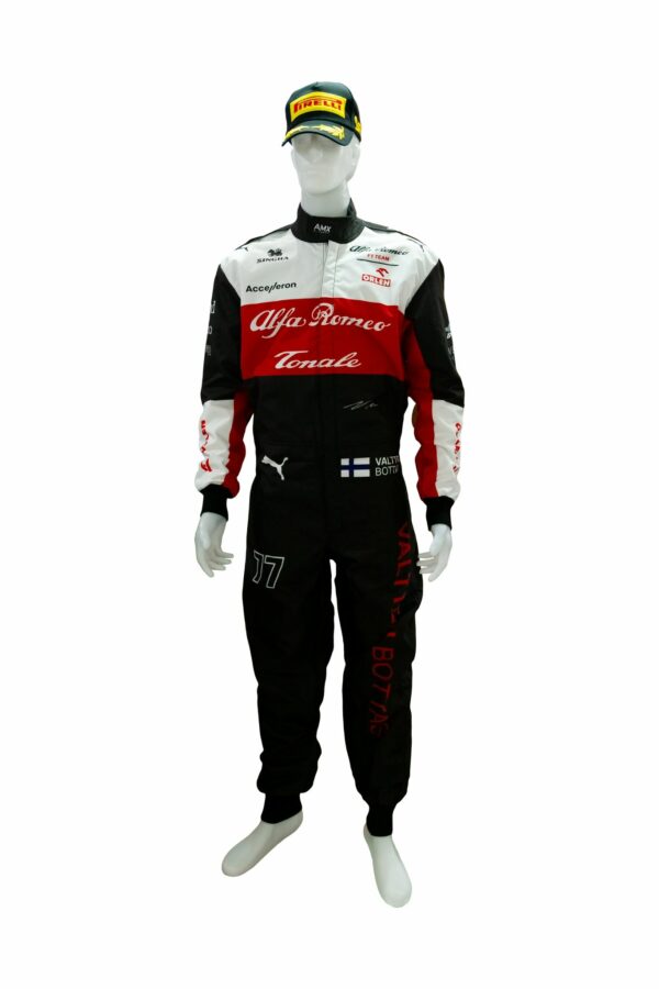 valterri bottas personally signed alfa romeo formula 1 replica race suit