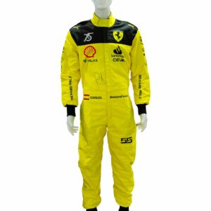 carlos sainz personally signed ferrari monza formula 1 replica race suit