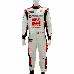 kevin magnussen personally signed haas replica formula 1 race suit