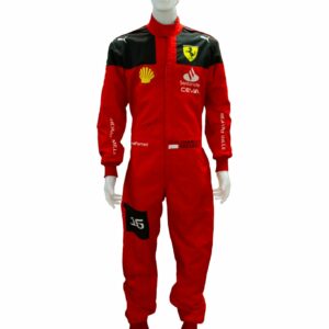 charles lecerlc personally signed ferrari formula 1 replica race suit