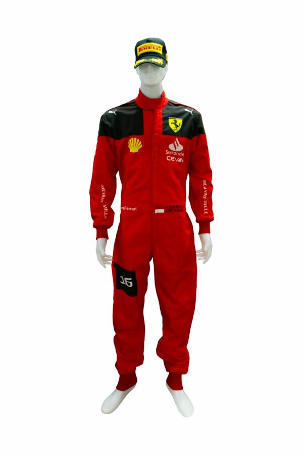 charles lecerlc personally signed ferrari formula 1 replica race suit