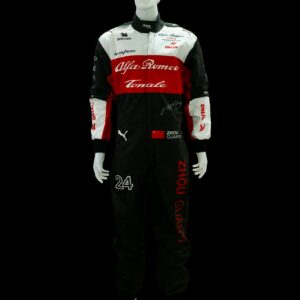 zhou guanyu personally signed alfa romeo f1 replica race suit