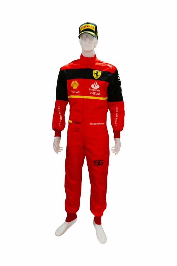 carlos sainz personally signed ferrari f1 replica race suit