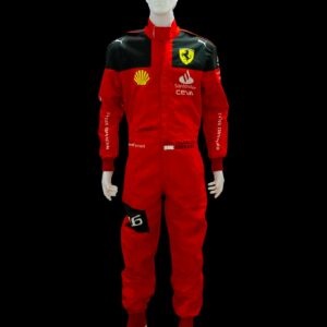 charles leclerc personally signed ferrari f1 replica race suit