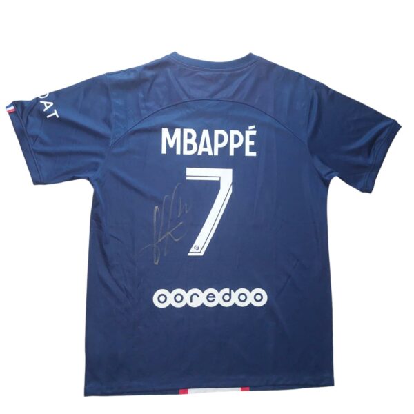 kylian mbappe personally signed psg football shirt