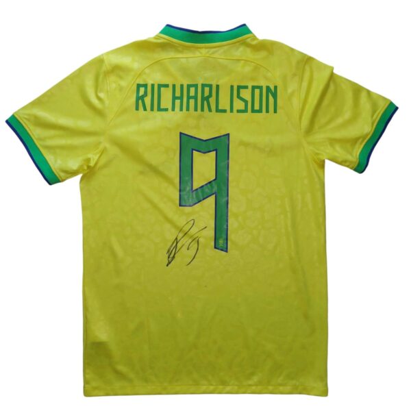 richarlison personally signed brazil football shirt