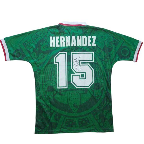 luis hernandez personally signed mexico retro shirt