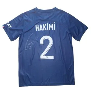 achraf hakimi personally signed psg football shirt