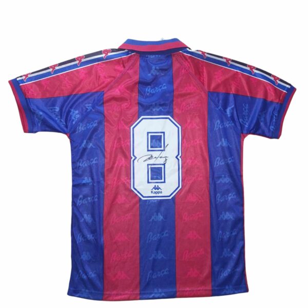 hristo stoichkov personally signed barcelona home shirt