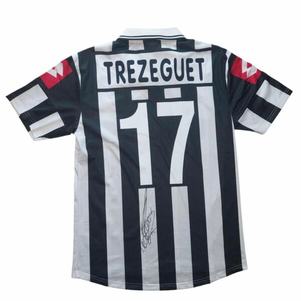 david trezeguet personally signed juventus retro shirt