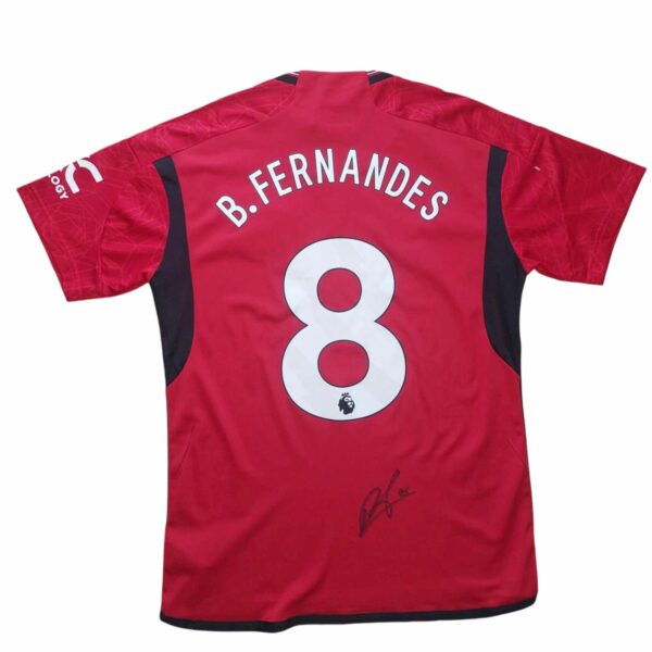 bruno fernandes personally signed manchester united shirt