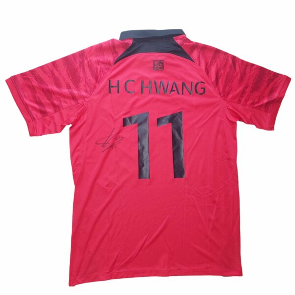 hee chan hwang personally signed south korea football shirt