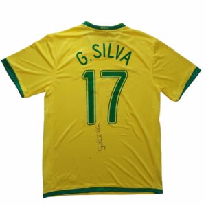 gilberto silva personally signed brazil football shirt