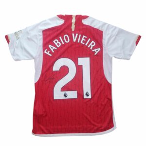 fabio vieira personally signed arsenal football shirt