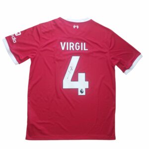 virgil van dijk personally signed liverpool football shirt