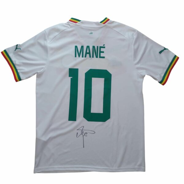 sadio mane personally signed senegal football shirt