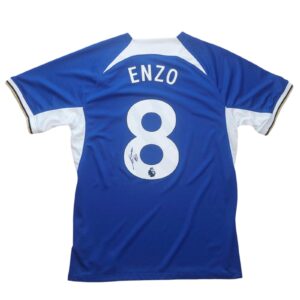 enzo fernandez personally signed chelsea football shirt