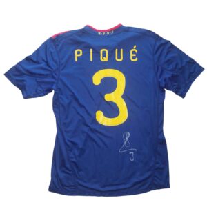 gerard pique personally signed spain wc football shirt