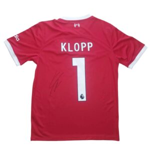 jurgen klopp personally signed liverpool football shirt