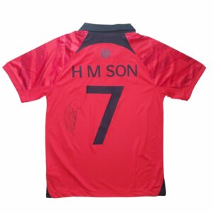 heung min son personally signed south korea football shirt