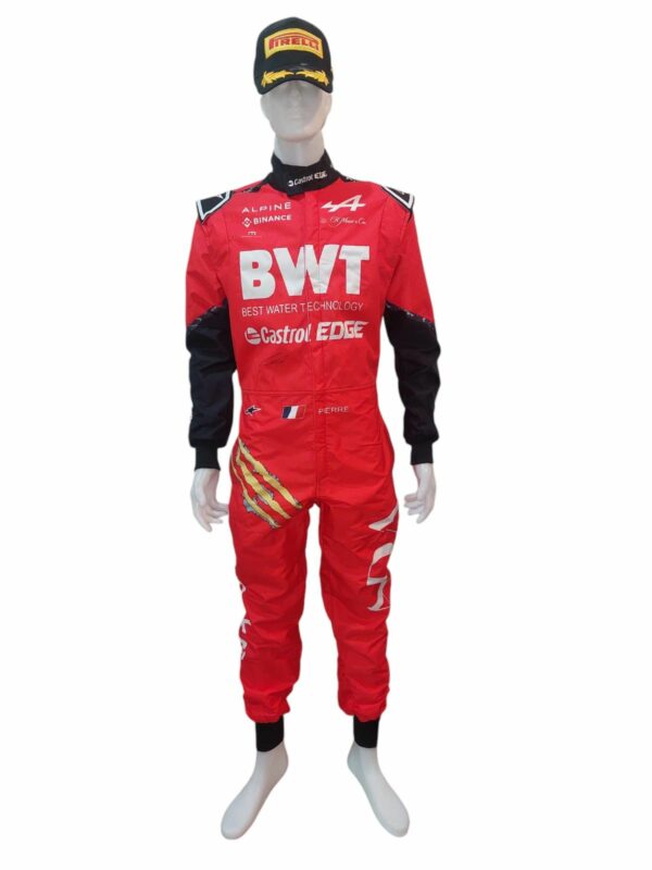 esteban ocon personally signed alpine wolverine replica f1 race suit