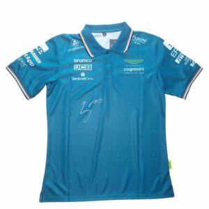 lance stroll personally signed aston martin f1 team shirt