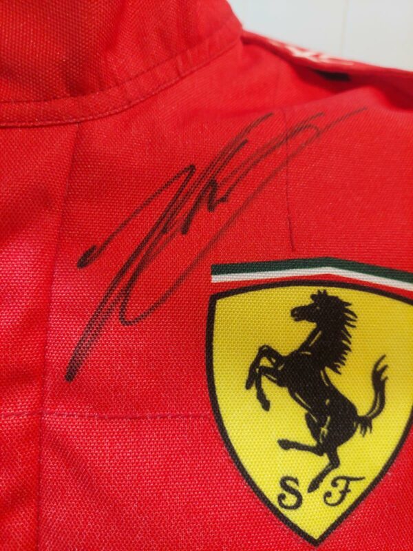 charles leclerc personally signed ferrari formula 1 replica race suit