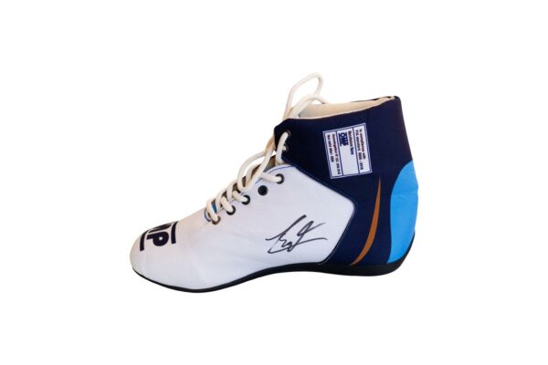 valterri bottas personally signed formula 1 replica race boot