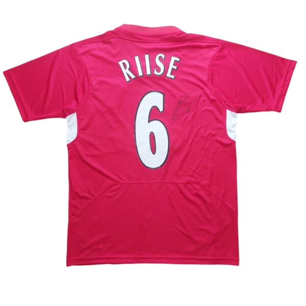 jon arne riise personally signed liverpool ucl shirt