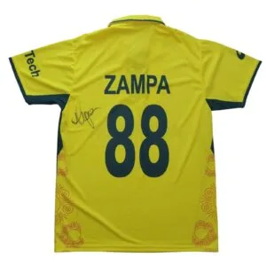 ADAM ZAMPA PERSONALLY SIGNED AUSTRALIA WC CRICKET SHIRT