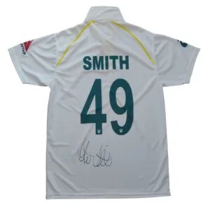 STEVE SMITH PERSONALLY SIGNED AUSTRALIA TEST CRICKET SHIRT