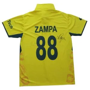 ADAM ZAMPA PERSONALLY SIGNED AUSTRALIA WC CRICKET SHIRT