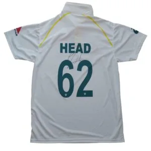 TRAVIS HEAD PERSONALLY SIGNED AUSTRALIA CRICKET TEST SHIRT