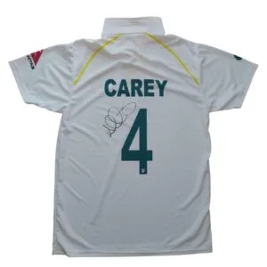 ALEX CAREY PERSONALLY SIGNED AUSTRALIA TEST CRICKET SHIRT